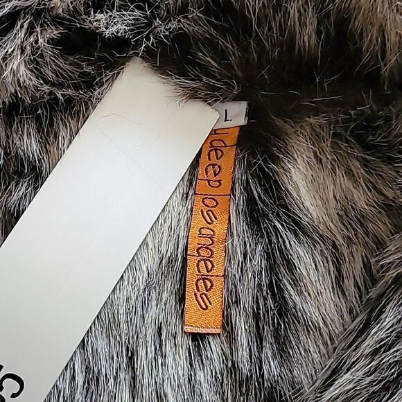 Faux Fur Brown Vest Junior's Size Large - Picture 3 of 6